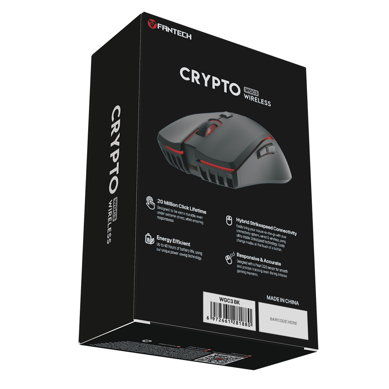 Fantech WGC3 Wireless Mouse Gaming Rechargeable DUAL MODE PIXART 3325 - Fantech Indonesia